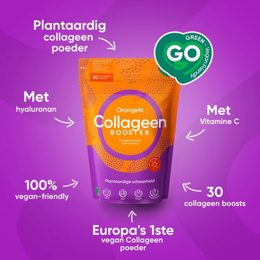 Orangefit Collageen Poeder - 300gr (30 porties) - Hyaluronzuur & Vitamine C / B8 - Supplementen - Voor Huid & Haar