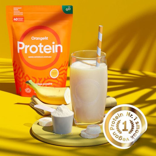 Orangefit Proteine Poeder - Vegan Proteine Shake - 750g (29 shakes) - Eiwitshake Banaan - Lactosevrije Eiwitpoeder
