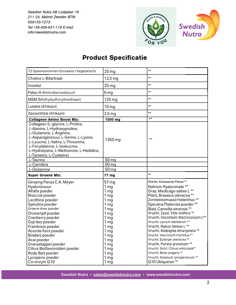 Swedish Nutra Man50+ Multivitamin 33 day supply (500ml)