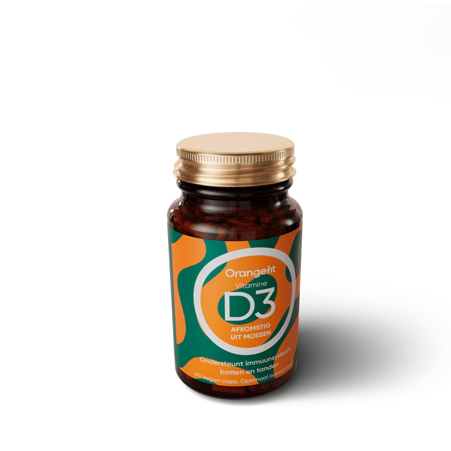 Orangefit Vitamine D3 - 90 capsules - Vegan Vitamine D - Supplementen - Voor Immuunsysteem, Botten & Tanden