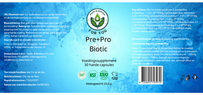 Health & Wellness For You Pre+Pro Biotic
