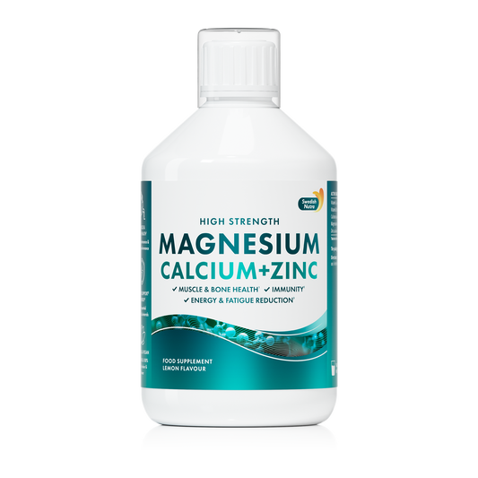 Swedish Nutra Magnesium Calcium + Zink – Vloeibaar Voedingssupplement – Vitamine C &amp; D3 – Citroensmaak