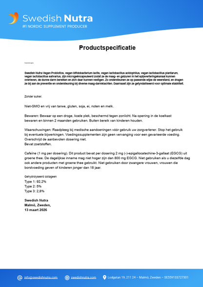 Swedish Nutra Collagen Joint Support Pro – Vloeibare Formule met Collageen Type 1, 2 & 3, Glucosamine, Chondroïtine, MSM, Kurkuma, Probiotica & Vitaminen – Natuurlijke Bessensmaak – Dagelijks 15 ml