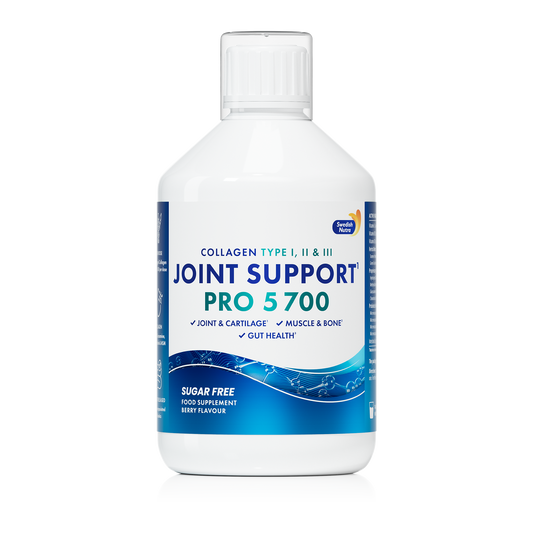 Swedish Nutra Collagen Joint Support Pro – Vloeibare Formule met Collageen Type 1, 2 & 3, Glucosamine, Chondroïtine, MSM, Kurkuma, Probiotica & Vitaminen – Natuurlijke Bessensmaak – Dagelijks 15 ml