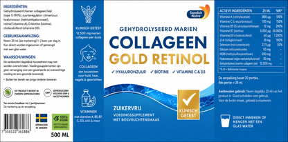 Swedish Nutra Collagen Gold Retinol zuckerfrei