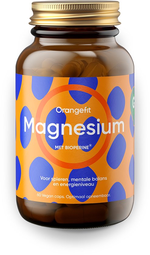 Orangefit Magnesium - 60 tabletten - Magnesium bisglycinaat - Mineralen - Supplementen - Voor Slaap & Energie