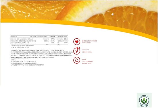 Swedish Nutra Vitamin C + D3 en Zinc - Vloeibaar Veganistisch - Boost jouw immuunsysteem - Voedingssupplement als drank