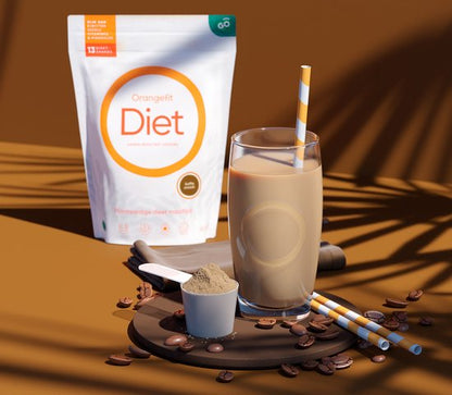 Orangefit Diet Vegan Afslankshake - Maaltijdvervanger / Maaltijdshake - Afvallen & Diëten - 850g (13 shakes) - Koffie - Nr 1 Consumentenbond