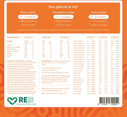 Orangefit Hero - Maaltijdshake - Maaltijdvervanger - Blueberry - 1000 gram
