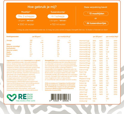 Orangefit Diet Vegan Afslankshake - Maaltijdvervanger / Maaltijdshake - Afvallen & Diëten - 850g (13 shakes) - Koffie - Nr 1 Consumentenbond
