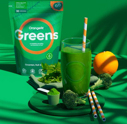 Orangefit Greens - Superfoods - Green Juice - Mix van Groenten, Fruit en Vezels - 300gr (30 porties)