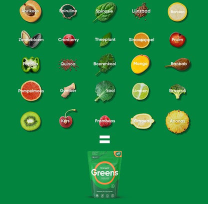 Orangefit Greens - Superfoods - Green Juice - Mix van Groenten, Fruit en Vezels - 300gr (30 porties)