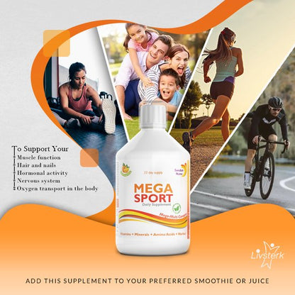 Swedish Nutra Multivitamin sport  - Vloeibare Multivitamine - Mineralen - Collageen - Voedingssupplement als drank