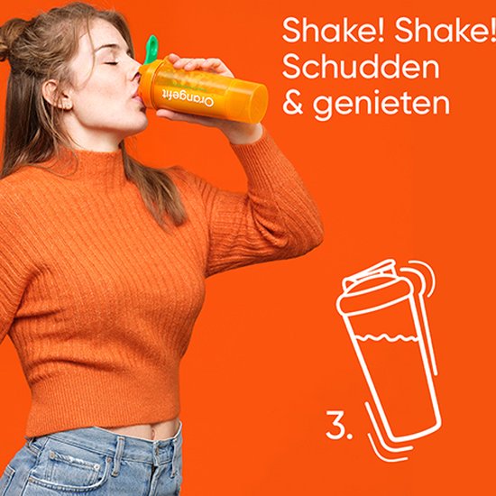 Orangefit Proteine Poeder - Vegan Proteine Shake - 750g (29 shakes) - Eiwitshake Chocolade - Lactosevrije Eiwitpoeder