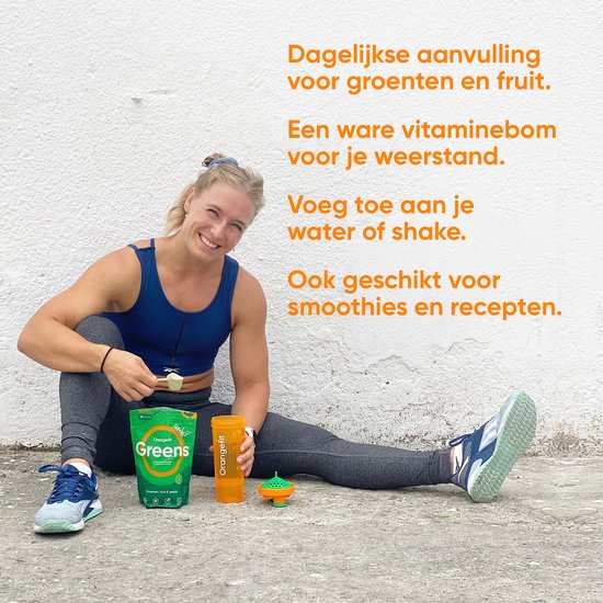 Orangefit Greens - Superfoods - Green Juice - Mix van Groenten, Fruit en Vezels - 300gr (30 porties)