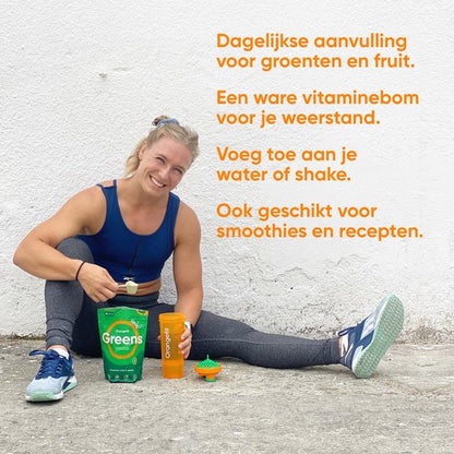 Orangefit Greens - Superfoods - Green Juice - Mix van Groenten, Fruit en Vezels - 300gr (30 porties)