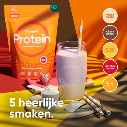 Orangefit Proteine Poeder - Vegan Proteine Shake - 750g (29 shakes) - Eiwitshake Banaan - Lactosevrije Eiwitpoeder