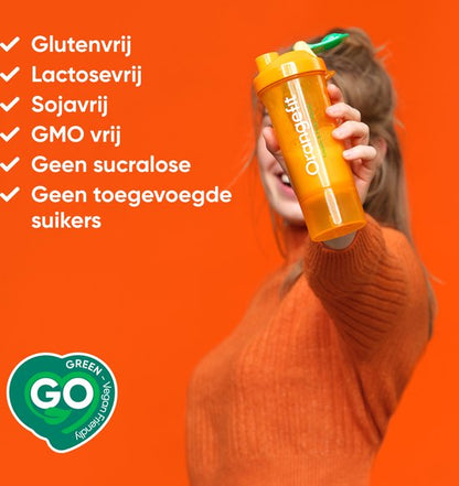 Orangefit Proteine Poeder - Vegan Proteine Shake - 750g (29 shakes) - Eiwitshake Banaan - Lactosevrije Eiwitpoeder
