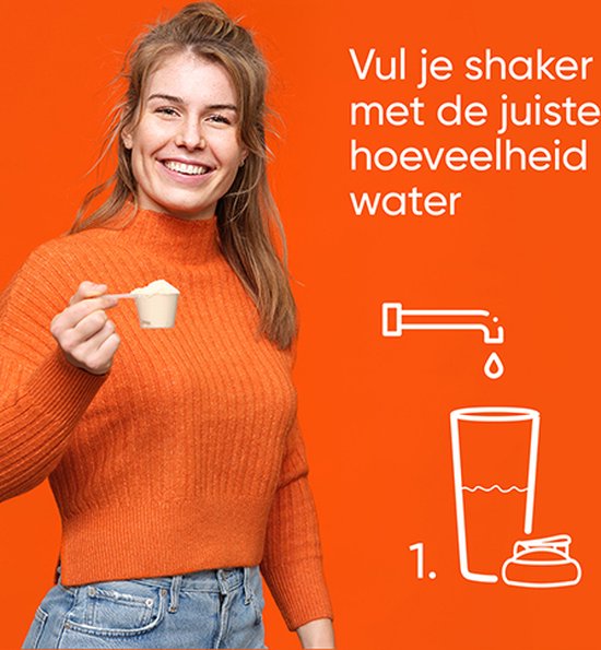 Orangefit Proteine Poeder - Vegan Proteine Shake - 750g (29 shakes) - Eiwitshake Aardbei - Lactosevrije Eiwitpoeder