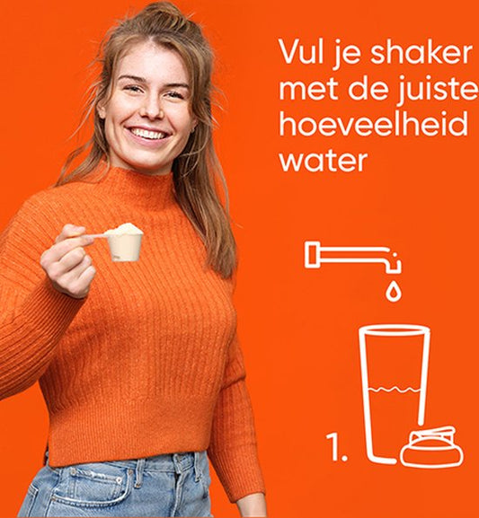 Orangefit Proteine Poeder - Vegan Proteine Shake - 750g (29 shakes) - Eiwitshake Chocolade - Lactosevrije Eiwitpoeder