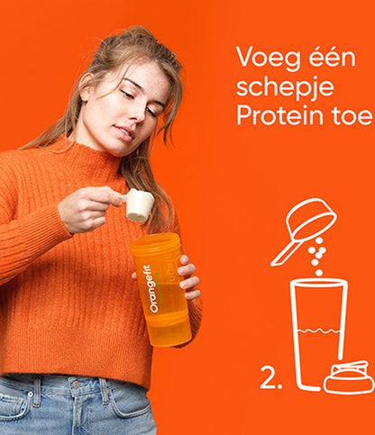 Orangefit Proteine Poeder - Vegan Proteine Shake - 750g (29 shakes) - Eiwitshake Aardbei - Lactosevrije Eiwitpoeder