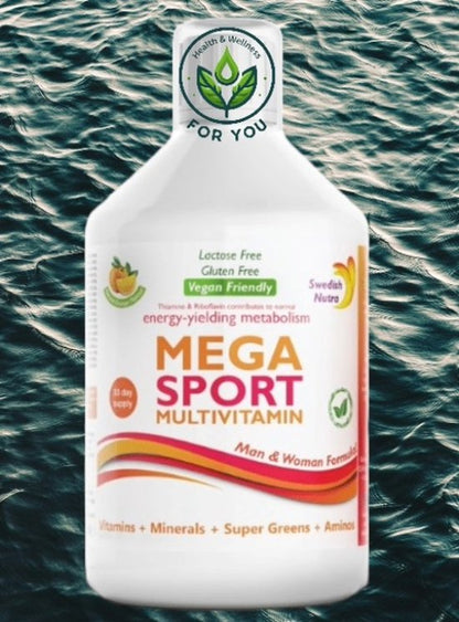 Swedish Nutra Multivitamin sport  - Vloeibare Multivitamine - Mineralen - Collageen - Voedingssupplement als drank