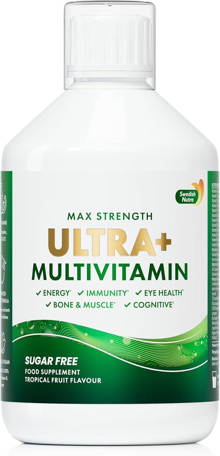 Ultra+ Multivitamine Vloeibare Multivitamine met 126 Actieve Ingrediënten – Maximale Kracht