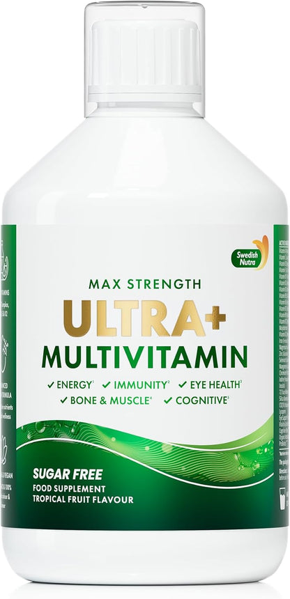 Ultra+ Multivitamine Vloeibare Multivitamine met 126 Actieve Ingrediënten – Maximale Kracht