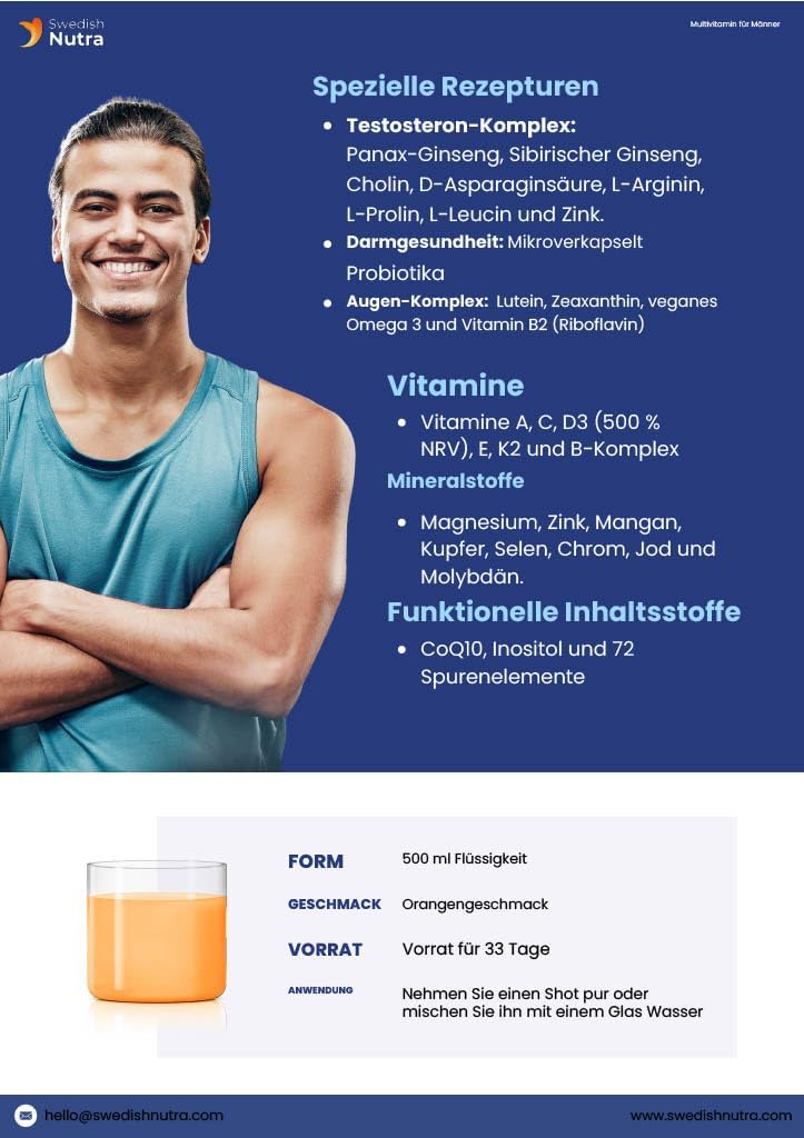 Swedish Nutra - Men Multivitamin Testo Support