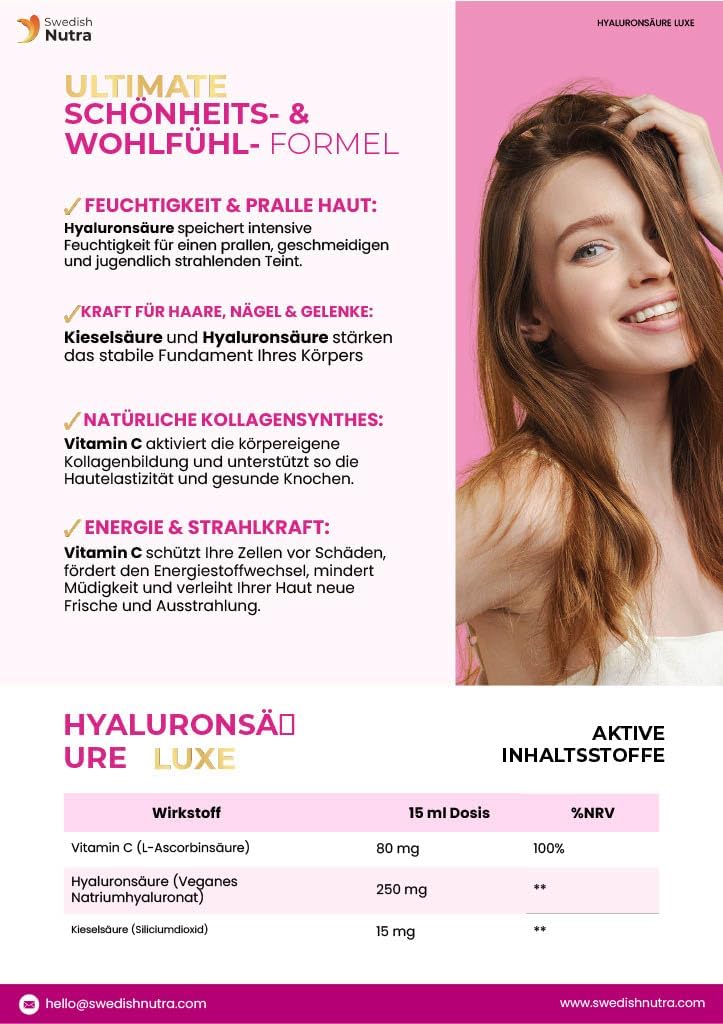 Swedish Nutra Hyaluronic ACID de Luxe