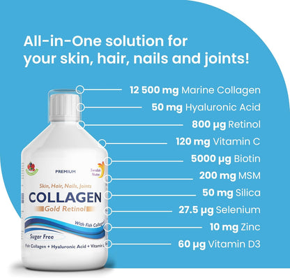 Swedish Nutra Collagen Gold Retinol suiker vrij
