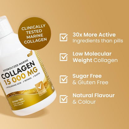 Swedish Nutra Marine Collagen 15.000 mg - Vloeibaar Viscollageen Type I & III