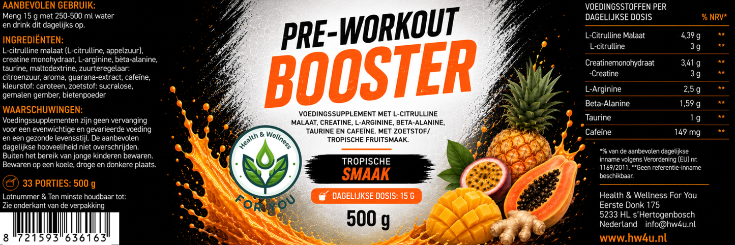 Pre-Workout Booster Tropical - 500g