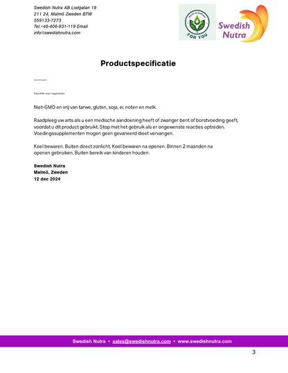 Swedish Nutra Vitamin C + D3 en Zinc - Vloeibaar Veganistisch - Boost jouw immuunsysteem - Voedingssupplement als drank
