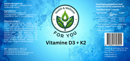 Vitamin D3 + K2 – 90 Capsules