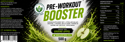 Pre-Workout Booster Green Apple - 500g