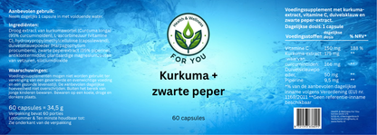 Turmeric + Black Pepper - 60 Capsules