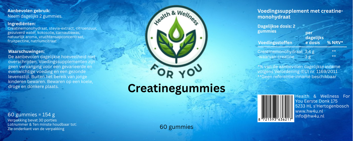 Health & Wellness For You Creatine Gummies – 60 Gummies