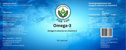 Omega-3 + Vitamin E – 90 Capsules