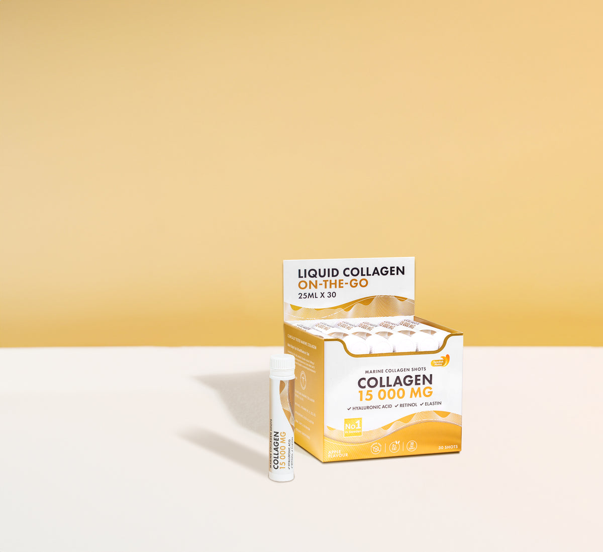 Swedish Nutra Marine Kollagen 15.000 mg – 20 Shots mit Apfelgeschmack