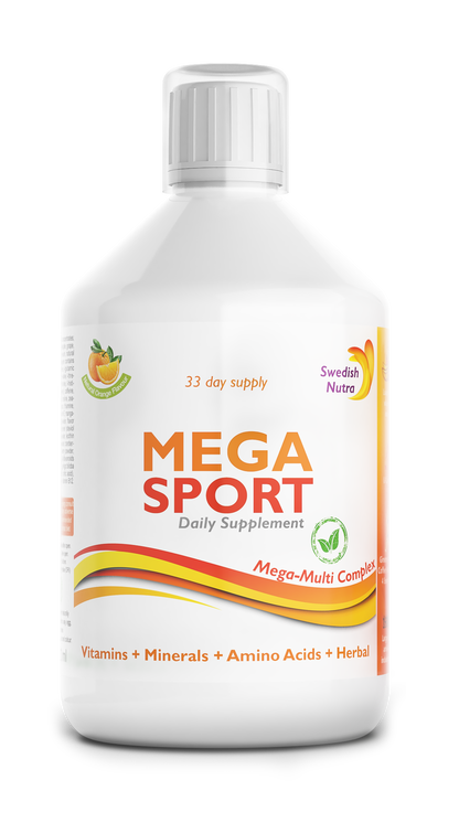 Swedish Nutra Multivitamin sport  - Vloeibare Multivitamine - Mineralen - Collageen - Voedingssupplement als drank