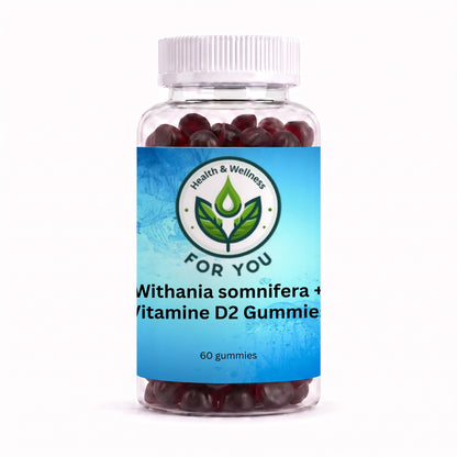 Health & Wellness For You Withania somnifera + Vitamin D2 Gummies – 60 Gummies