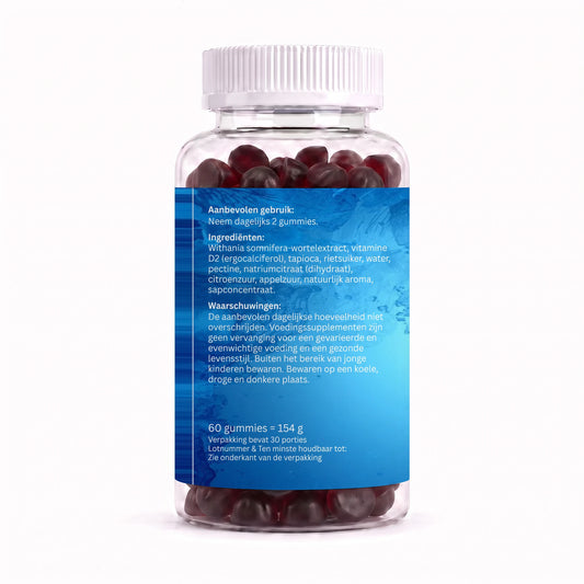 Health & Wellness For You Withania somnifera + Vitamin D2 Gummies – 60 Gummies