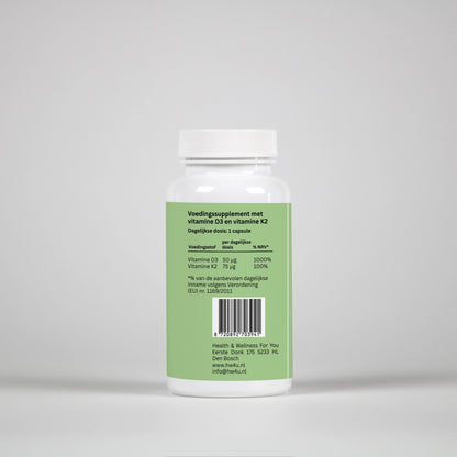 Vitamin D3 + K2 – 90 Capsules