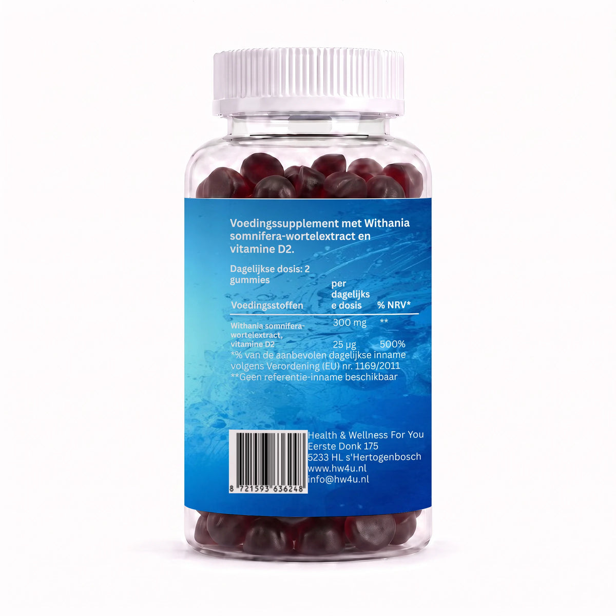 Health & Wellness For You Withania somnifera + Vitamin D2 Gummies – 60 Gummies