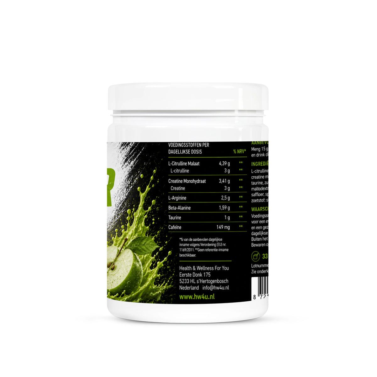 Pre-Workout Booster Green Apple - 500g