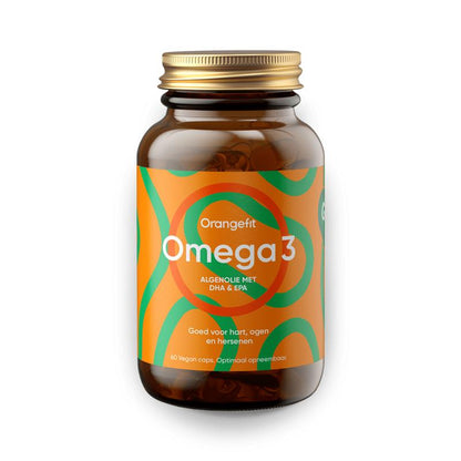 Orangefit Vegan Omega 3 - 60 capsules - Algenolie - DHA & EPA - Supplementen - Voor Hart, Ogen & Hersenen