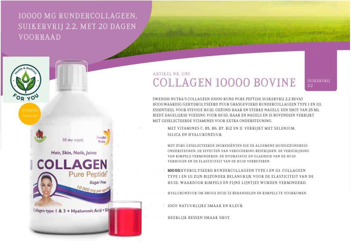 Swedish Nutra’s Collagen 10000 Bovine suikervrij 2.2 - Afbeelding 4