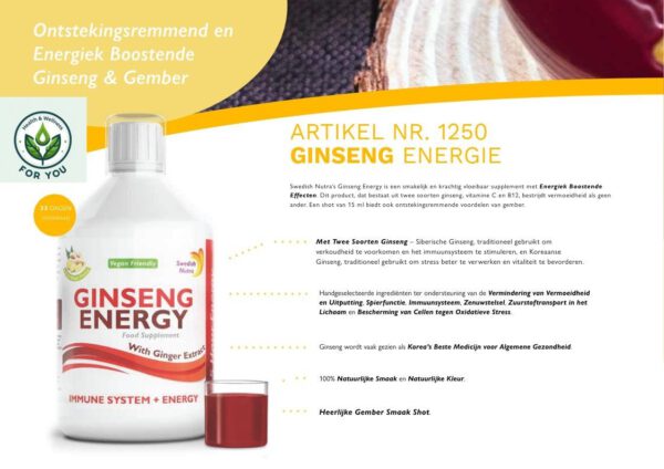 Swedish Nutra Ginseng Energy - Afbeelding 2