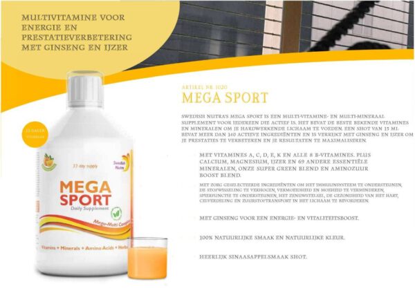Swedish Nutra Mega Sport - Afbeelding 5
